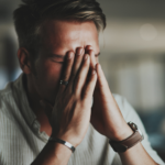 Man in extreme grief.